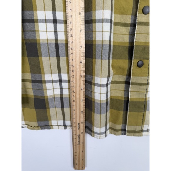 5.11 Tactical Flannel Shirt Mens 2XL yellow and olive Plaid Snap Button Up - Picture 6 of 10